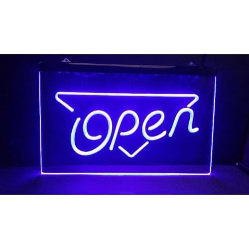 OPEN Shop Enseigne Lumineuse Neon Sign Man Cave Pub Car Dealership Bedroom