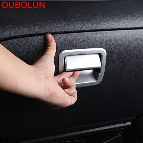 Fit For Nissan Tiida Pulsar C13 2014 2015 2016 Inner Storage Box Storage Glove Handle Cover Interior Trim ABS Chrome Matte 2pcs
