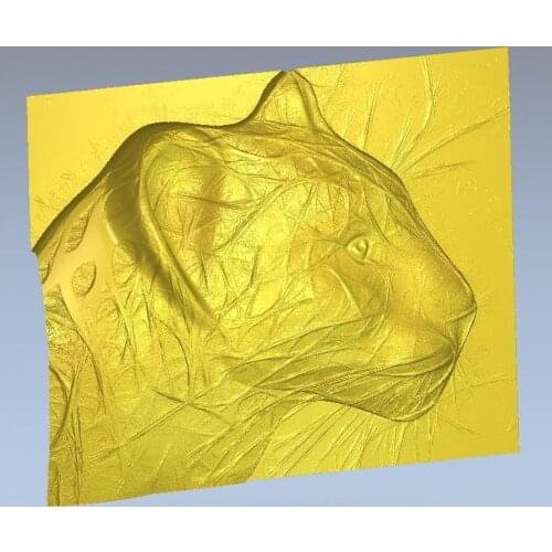 3d model relief for cnc in STL file leopard
