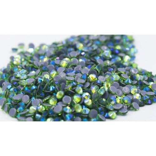 Peridot AB стразы SS6~SS30 Hotfix Rhinestones Iron On Flatback Glass Nail Art Rhinestone Crystal AB DIY Decorations