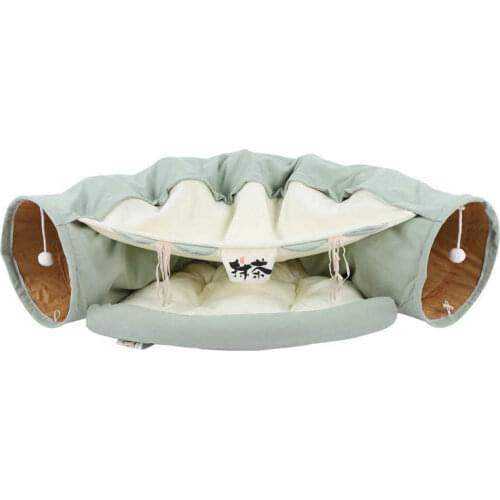 Cat Tunnel Pet Tunnel with Cushion Exquisite Workmanship for Cat Indoor
