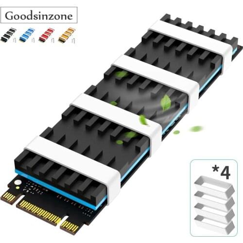 Universal M.2 Heatsink NVME Heatsink SSD Heatsink Cooler for 2280 M.2 SSD with Silicone Thermal Pad (4 Colors)