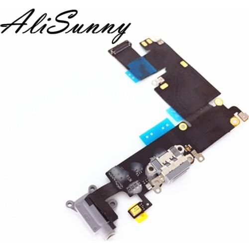 AliSunny 5pcs Charging Port Flex Cable for iPhone 6 Plus 6G 5.5'' USB Dock Audio Jack Connector Replacement Parts