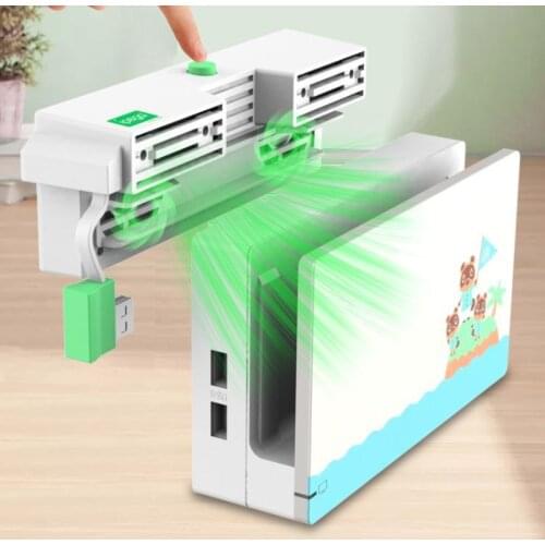 Cooling Fan With 2 Strong Cooler Fans with Dust-proof Back cover For Nintendo Switch Console Dock Base