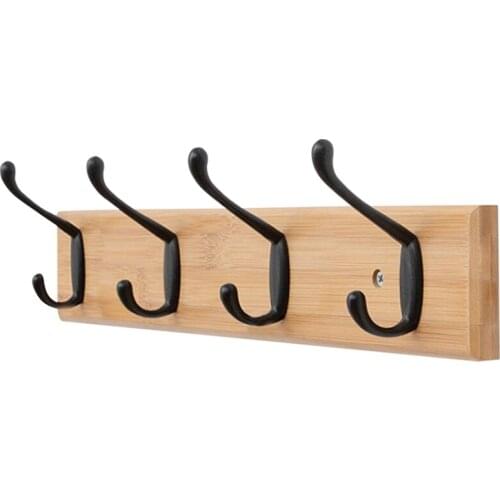 Wall Mounted Coat Rack,Rustic Farmhouse Entryway Coat Hook Solid Pine Wood Perfect for Your Entryway, Kitchen,Bathroom