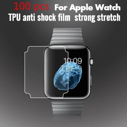 100 pcs/lot Screen Protector For iwatch Apple Watch Series 4 3 2 1 38mm 42mm 40mm 44mm Anti-Scratch TPU Soft Full Cover Film