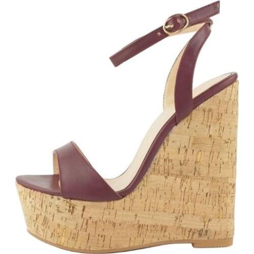 Moraima Snc Sexy Wedge Sandals Woman Fashion Platform Ankle Strap Gladiator Shoes Sexy Open Toe Super High Gladiator Sandals