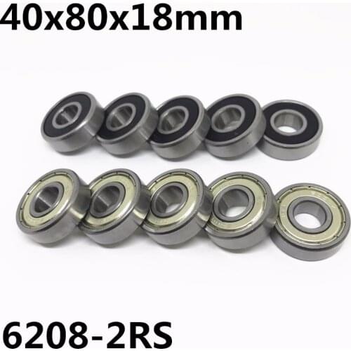 1pcs 6208-2RS ball bearing 40x80x18mm deep groove ball bearing High quality 6208RS