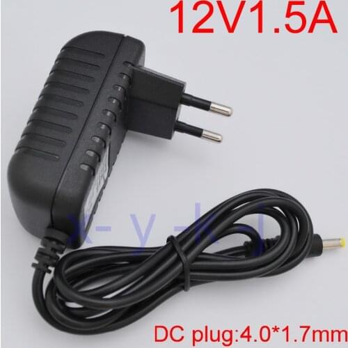 1PCS High quality DC 12V 1.5A IC program AC 100V-240V Converter Switching power adapter 1500mA Supply EU Plug DC 4.0mm x 1.7mm