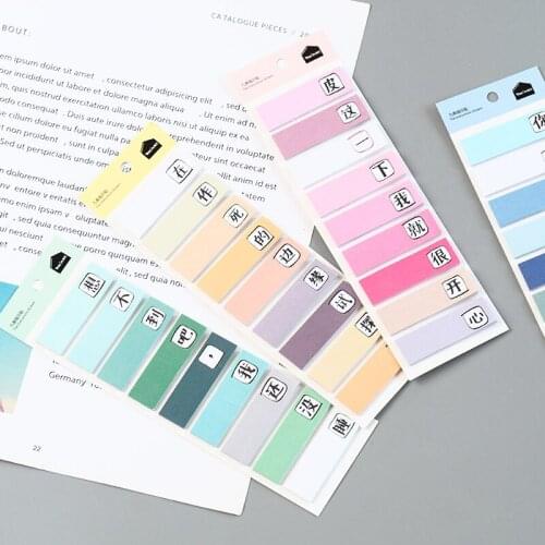1pcs Korean creative small fresh student convenience sticker strip Green Square, I can't think of 9 stickers
