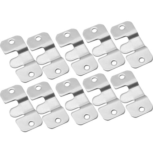 DRELD 10pcs Stainless Steel Hanging Oil Painting Mirror Picture Frame Hanger Art Work Photo Wall Hook Picture Hanger 43*19mm