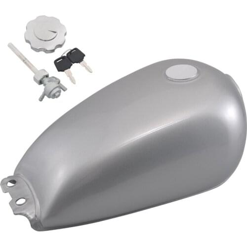 2.4 Gallon 9L Motorcycle Fuel Oil Gas Tank Vintage Gas Tank & Cover Keys Mounting Hardware For Suzuki GN 125 250 Models