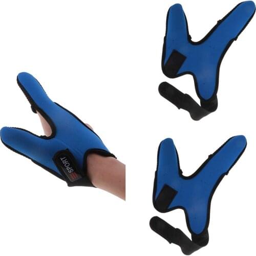 2pcs High Desity Anti-Slip Thumb Index Finger Gloves Fishing Finger Guard for Right Hand