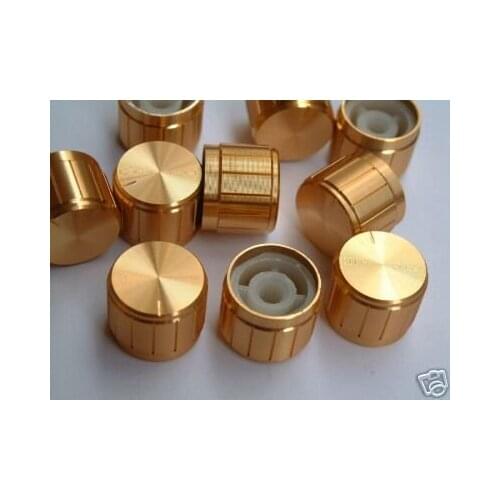 40PCS 21x17 GOLDEN FOR BOSS PEDAL HI FI SHINY ALLOY KNOB