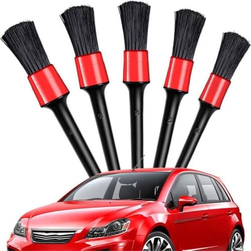 5Pcs Car Detailing Brush Fiber Auto Interior Dust Clean Kits Car Detail Cleaning Tools
