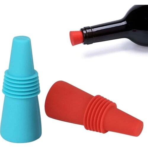 Bottle Stopper Bottle Caps Wine Stopper Family Bar Preservation Tools 5pcs Reusable Silicone Beverage Bottle Stopper#p30