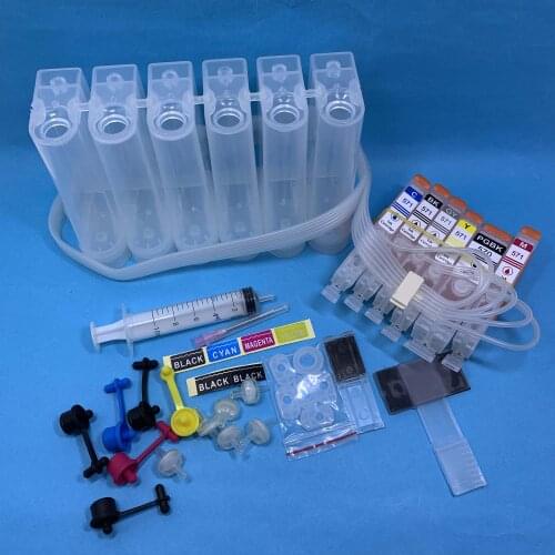 6Color CISS PGI-570XL ink cartridge PGI-570 CLI-571 for Canon PIXMA MG7750 MG7751 MG7752 MG7753 TS9055 TS8050 8051 8052 (Europe)
