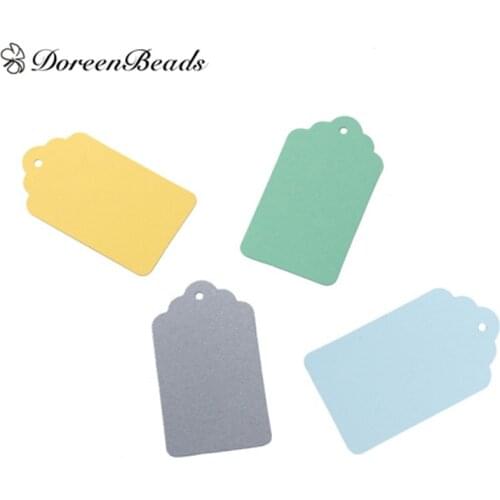 7*4 cm Yellow gray Blue Green Color Handmade Paper Garment Lable Tags For DIY Gifts Crafts Price Tags 10PCs/Set
