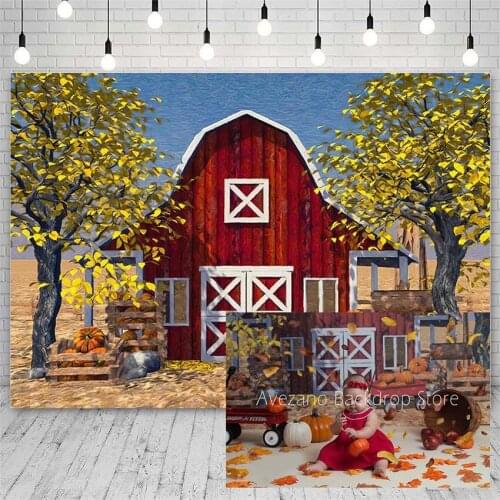 Avezano Photography Background Baby Shower Birthday Fall Farm Pumpkin Backdrops Photo Studio Photocall Photozone Wallpaper Decor