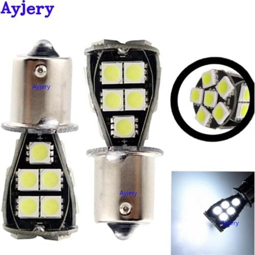 AYJERY 100pcs Error Free 12V S25 CANBUS 1156 BA15S 1157 BAY15D 5050 21 SMD 21 Led Car Auto Turn Tail Signal Light Break Light