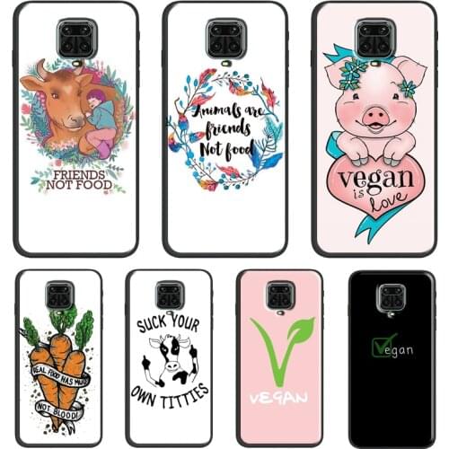 Veganism Vegan Quote Phrase Case For Xiaomi Redmi Note 10 Pro 7 8 9S 8T Note 9 Pro Back Cover For Redmi 9A 9C 9T 7A 8A