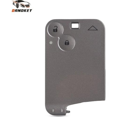 Dandkey 10X 2 Buttons Remote Smart Card Key Shell For Renault Laguna Espace Vel-Satis Key Card Cover Car Key Fob Case No Blade