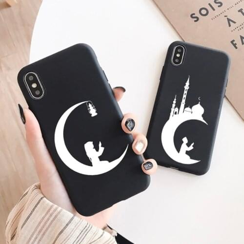 Moon Temple Muslim mosque Phone Case For iphone X XR XS Max 11 12 Pro max for iPhone 6s 7 8 Plus SE 2020 Soft Silicone cover