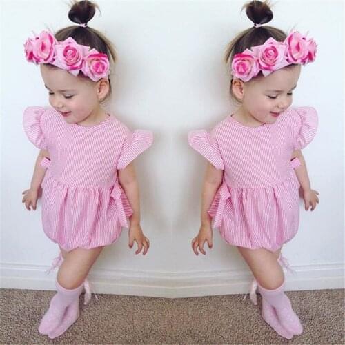 Infant Baby Girl Clothes Pink Stripe Bodysuit Outfit Body bebe Ropa de Bebe Bodysuits Jumpsuit Clothing Newborn-Baby-Clothes