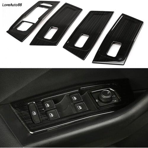 Car Door Window Glass Lift Switch Button Inside Door Handle Frame Trim Cover For Volkswagen VW T-ROC 2017 2018 2019 2020
