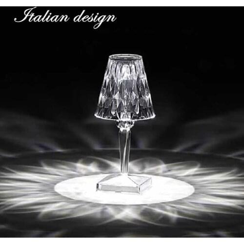 Crystal Table Light Transparent Prism Desk Night Lamps Nordic Acrylic Pendant Lamp Bedroom Living Room Bedside Decoration