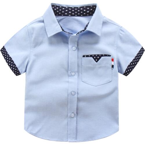 IENENS Kids Shorts Sleeves Shirts Clothes Solid Color 3-11Y Baby Summer Shirt Tops Tees Shirts Children Cotton Blouse