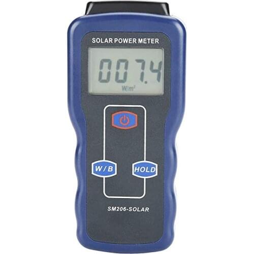 Solar radiation measurement power meter SM206 Digital Meter Solar Power Meter Sun Light Measuring Instrument Data Hold And Peak