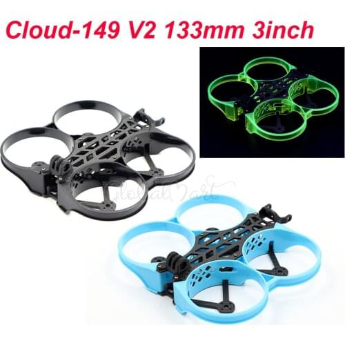 CLOUD-149 V2 133mm Wheelbase 3inch Carbon Fiber Frame Propeller Protective Cover For Reptile CineWhoop RC FPV Racing Drone Kit