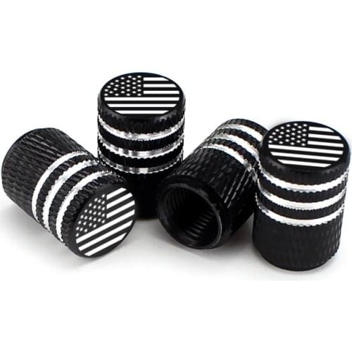 4pcs/set Car Wheel Tire Valve Stem Air Caps Cover American flag Style Alu-Alloy Tyre Valve Dust Caps For car Moto Bike