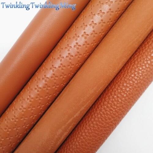 BROWN Glitter Fabirc, Faux Leather Fabric, Litchi Cross Synthetic Leather Fabric Sheets For Bow A4 8"x11"Twinkling Ming XM498