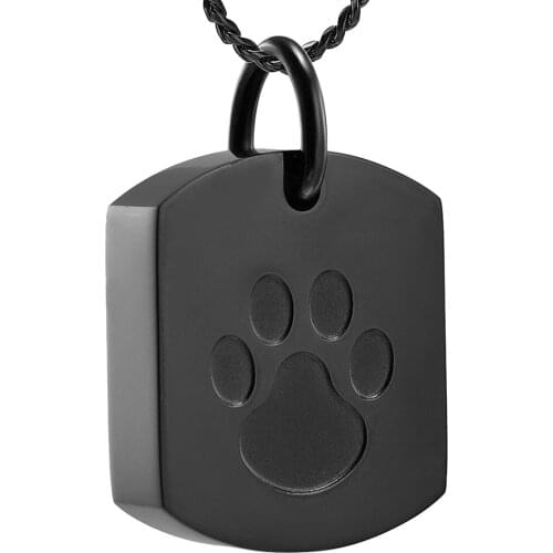 Cremation Jewelry Urn Necklace for Ashes for Pet, Paw Print Memorial Ash Jewelry, Keepsake Pendant for Pets Cat Dogs Ashes