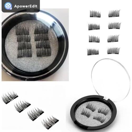 8 PCS Magnetic Eyelashes Natural Long Magneti Mink Eyelashes Set Hand Made 3D False Eye lashes tweezers faux cils magnetique