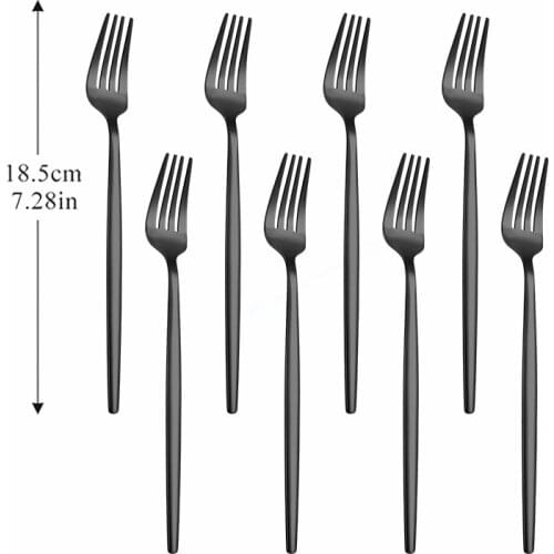 8pcs Dessert Fork Stainless Steel Cutlery Set Western Dinnerware Set Complete Kitchen Silverware Luxury Dessert Fork Tableware