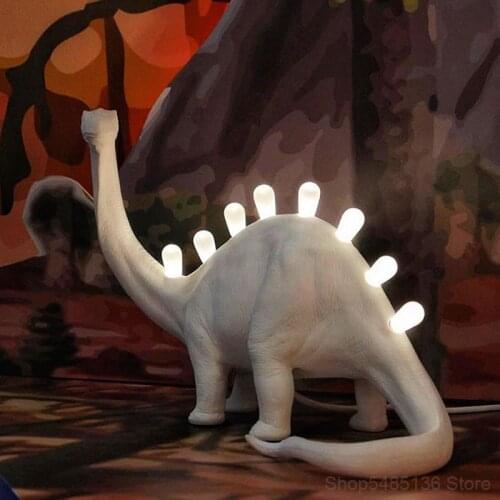 SELETTI JURASSIC Table Lamps for Bedroom Modern Resin Dinosaur Desk Lamp Bedside Led Night Stand Light Fixtures Kids Home Decor