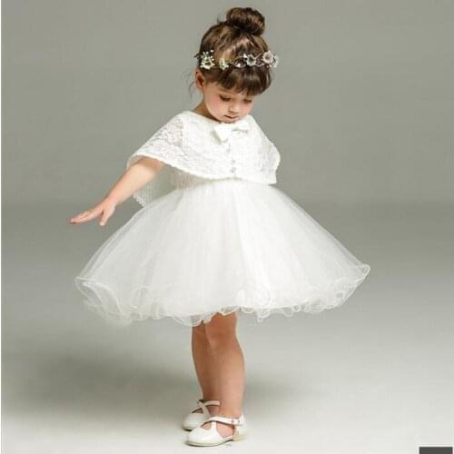 Autumn Dress Baby Girl Party Dress 2018 Newborn Baby Girls1 Year Birthday Short Christening 2 Bebe Dress Baptism Dresses