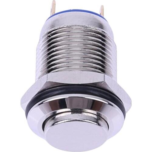 12mm Waterproof High Head Top Momentary Metal On-Off Push Button Switch Stainless Steel Boat Car Motorcycle Switch