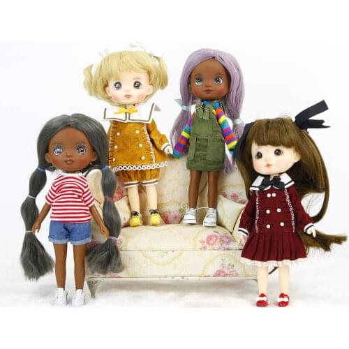 Plastic lovely doll Height 21cm DIY face painted doll for girl gifts