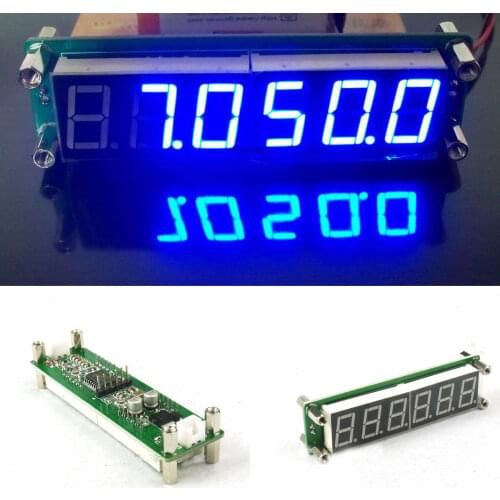 PLJ-6LED-A 0.1MHz TO 65MHz RF 6 Digit Led Signal Frequency Counter Cymometer Tester meter BLUE FOR ham radio