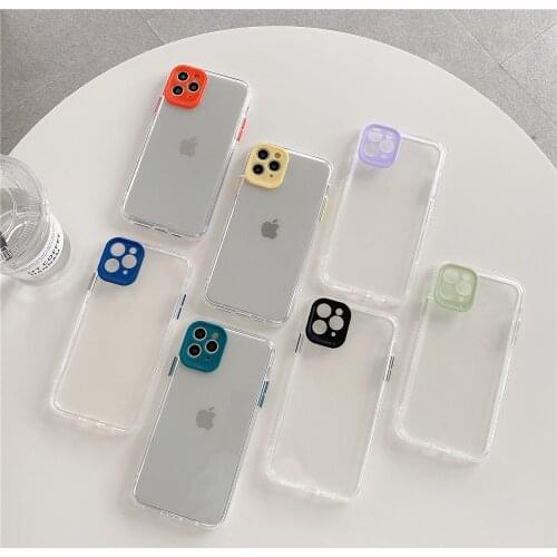 Clear Glitter Phone Case for iPhone 12 Pro iPhone 7 8 Plus X XS XR XSMax 12 Mini 11 Max Shiny Case With Camera Protection Cover