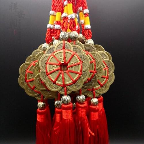 Five Emperors Money copper pure copper 10 emperor money attract money into Chinese knot