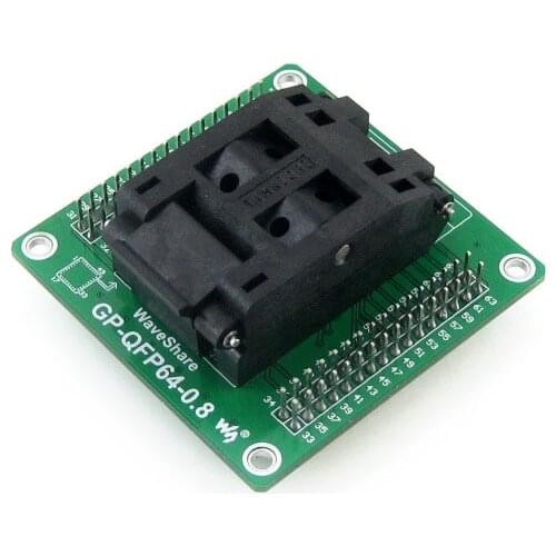 QFP64 PQFP64 TQFP64 LQFP64 GP-QFP64-0.8 IC Test Socket Programming Adapter 0.8mm Pitch + Free Shipping