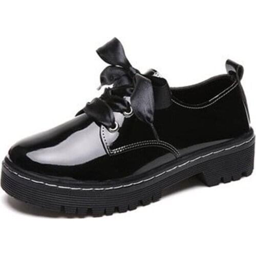 Hot66 Shoes for Women Shoes Woman Leather Ladies Shoes Female Flats Spring Autumn Lace Up Casual Shoes Plus Size Zapatos Mujer