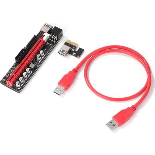 PCI-E 1X to 16X Extender Adapter Extender Adapter Extension Cable Express Riser Card 3A USB 3.0 PCI Express Riser Card