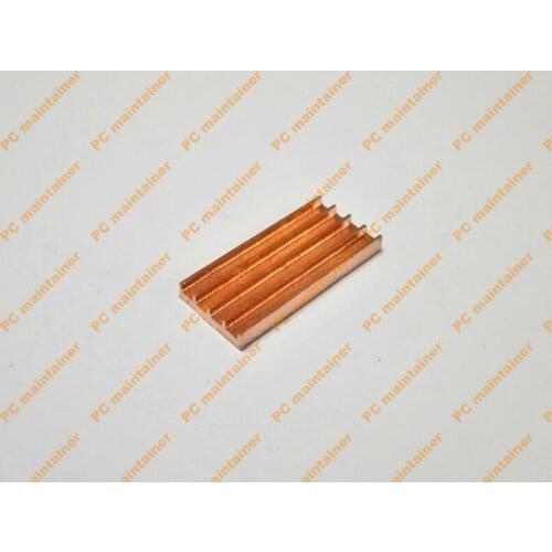 Ultra-thin Pure Copper Video Memory 19*9*2.0mm MOS Copper Heatsink With Thermally Conductive Adhesive laptop Cooling Copper Cool