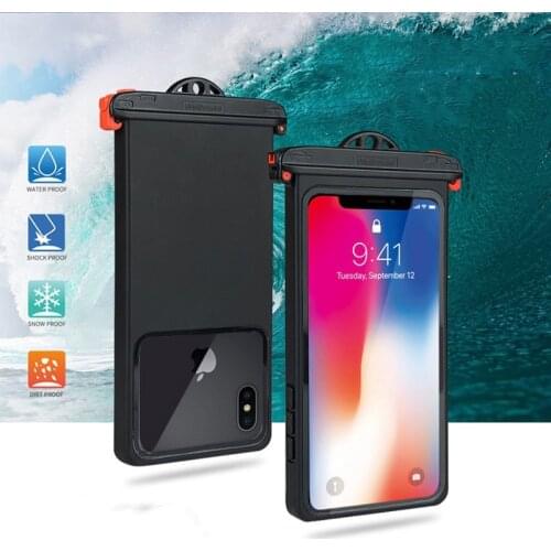 Anti-falling Waterproof Mobile phone bag Swimming Diving Phone Case Holder Underwater Seal Snowproof Touchscreen Below 6.9inch